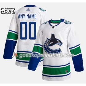 Vancouver Canucks Custom Adidas 2019-2020 Wit Authentic Shirt - Kinderen